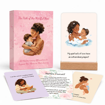 50pcs/Set Pregnancy Affirmation Cards – Milestone Cards for Expectant Mothers & Newborns