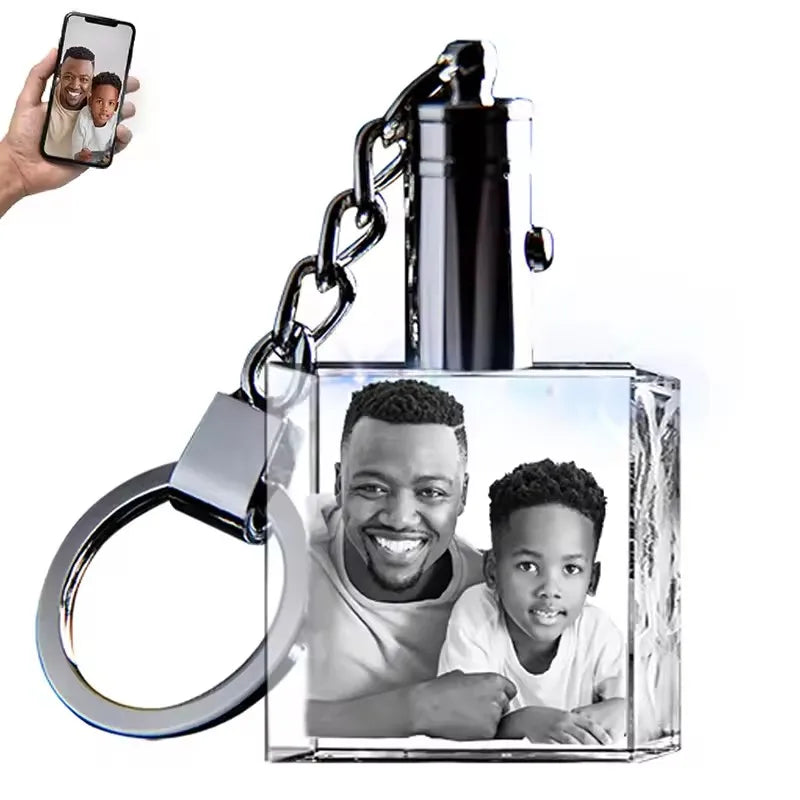 Customized 3D Crystal Photo, Personalized Gift Necklace Heart, Gift for Wife,Women, Men, Great Custom Gifts With Your Own Photo