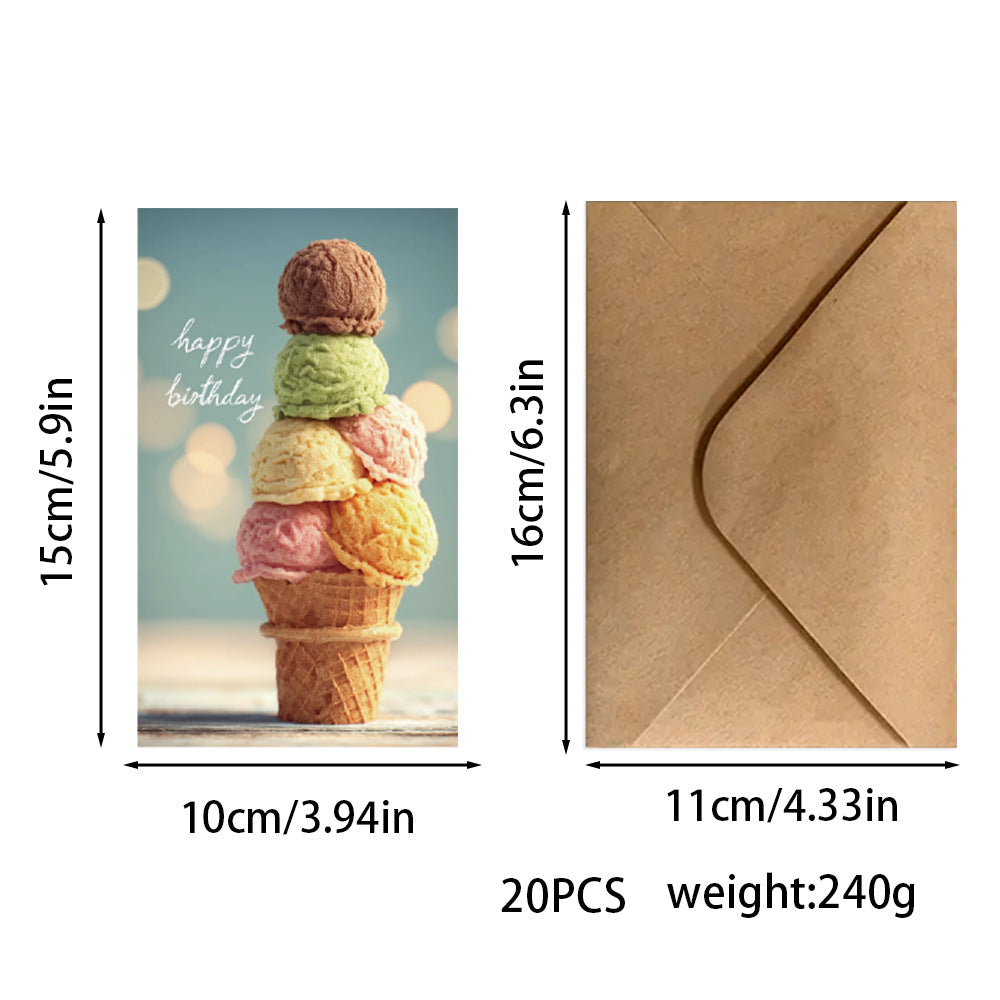 Assorted Birthday Greeting Cards with Envelopes – 6/10/12/20/24 Pack Colorful Birthday Card Set