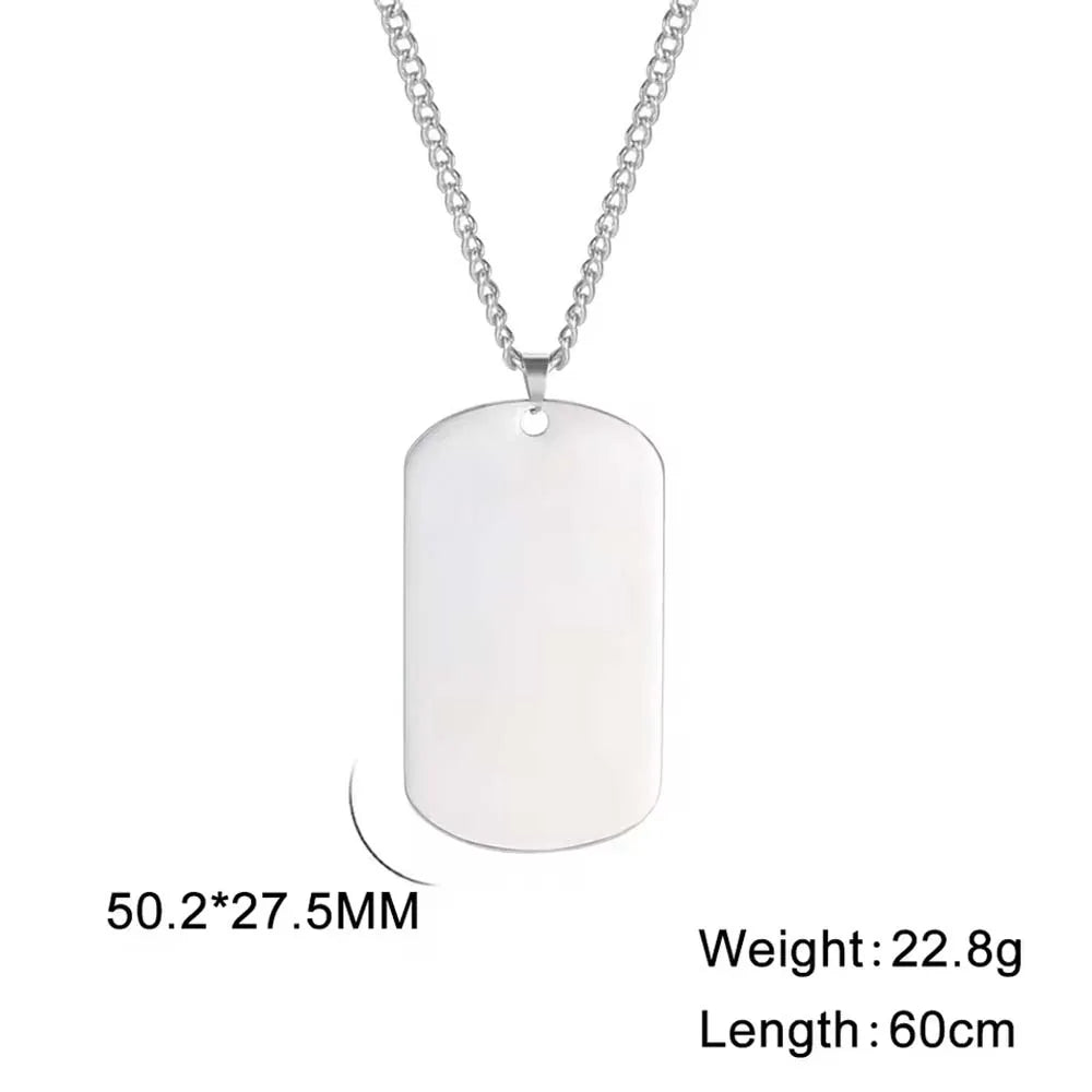 Print Demand Photo Necklace Personalized Picture Custom Gift For Men Woman Couple Family Father Chain Stainless Steel Jewelry