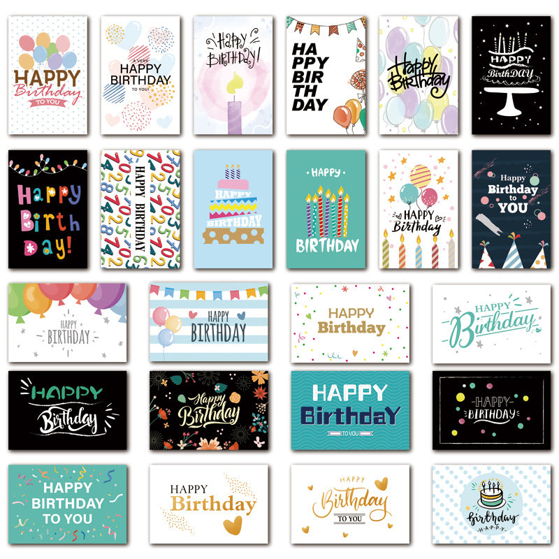 Assorted Birthday Greeting Cards with Envelopes – 6/10/12/20/24 Pack Colorful Birthday Card Set