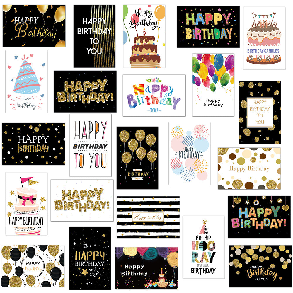 Assorted Birthday Greeting Cards with Envelopes – 6/10/12/20/24 Pack Colorful Birthday Card Set