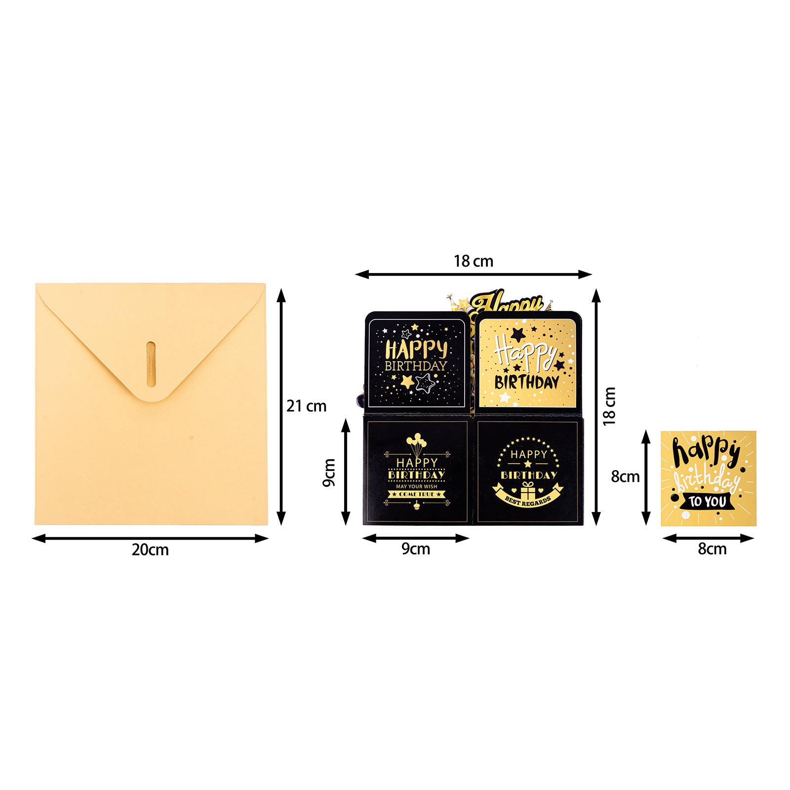 Black Crown Prince 3D Black Birthday Card – Birthday Gift for Men/ Boyfriend/ Boys/ Father