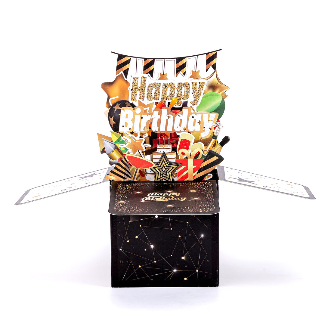 Birthday GreetingCard Black Star Wine BottleBirthdayCards_2