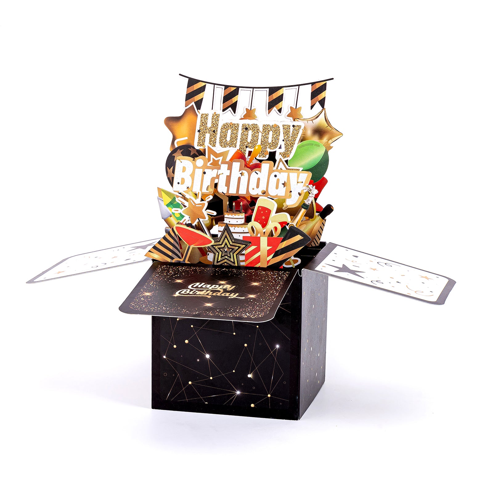Black Crown Prince 3D Black Birthday Card – Birthday Gift for Men/ Boyfriend/ Boys/ Father