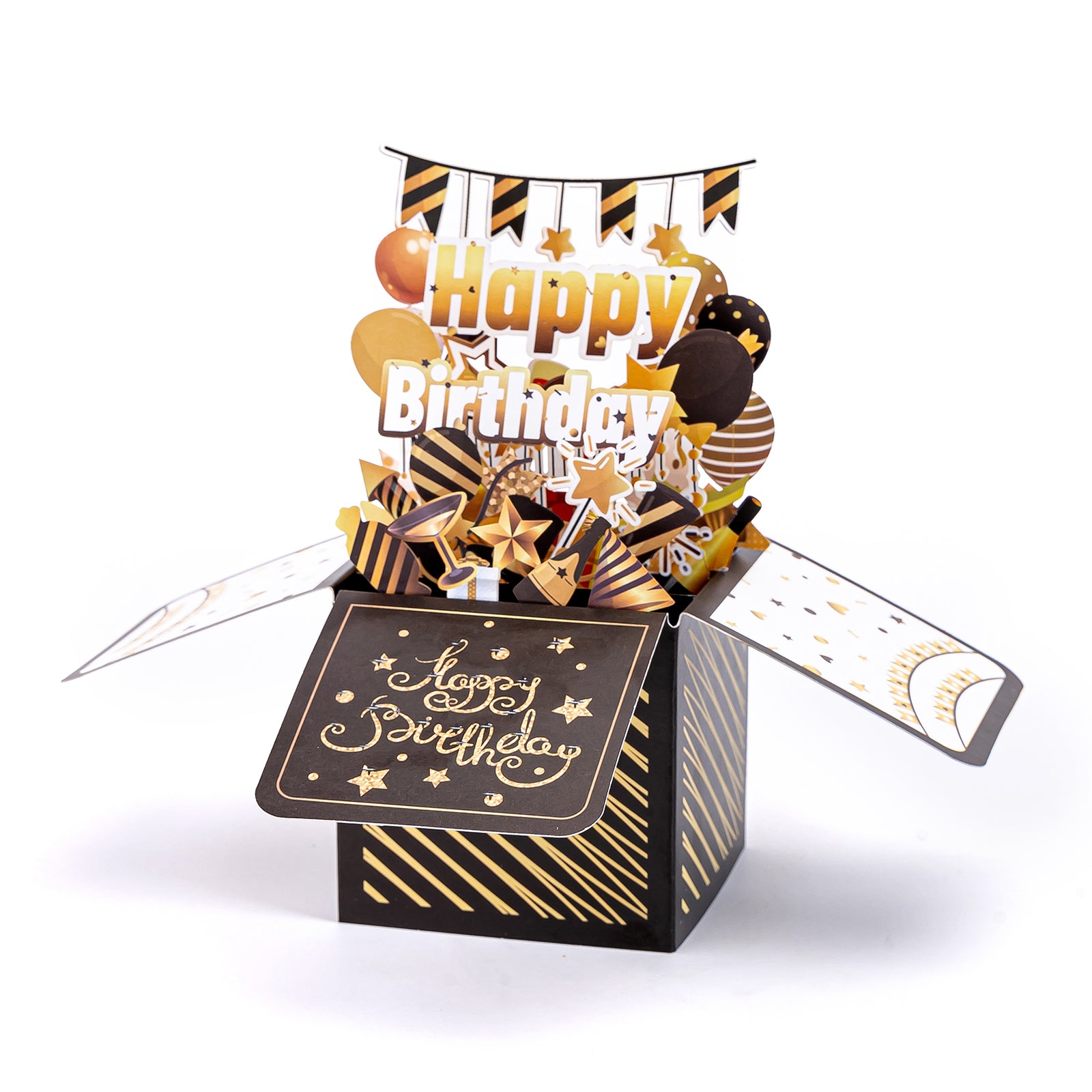 Black Crown Prince 3D Black Birthday Card – Birthday Gift for Men/ Boyfriend/ Boys/ Father