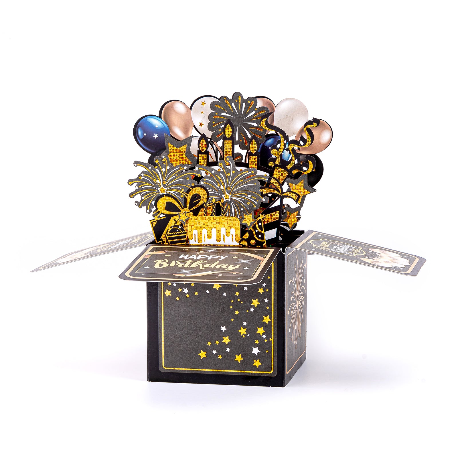 Black Crown Prince 3D Black Birthday Card – Birthday Gift for Men/ Boyfriend/ Boys/ Father