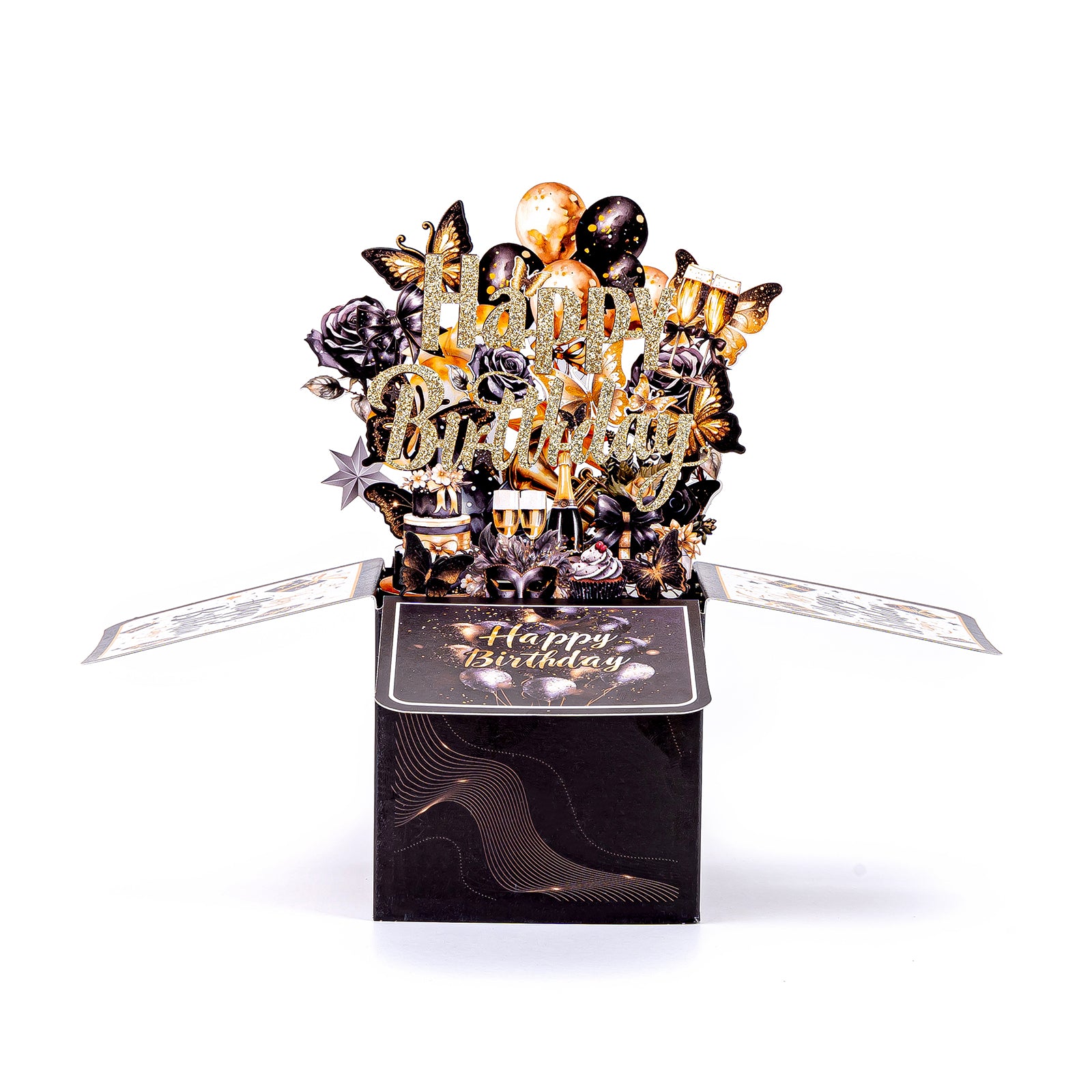 Black Crown Prince 3D Black Birthday Card – Birthday Gift for Men/ Boyfriend/ Boys/ Father