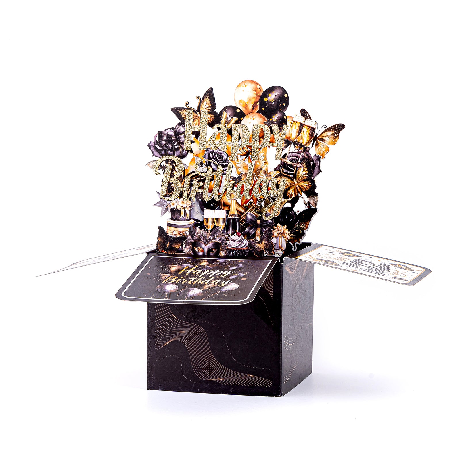 Black Crown Prince 3D Black Birthday Card – Birthday Gift for Men/ Boyfriend/ Boys/ Father