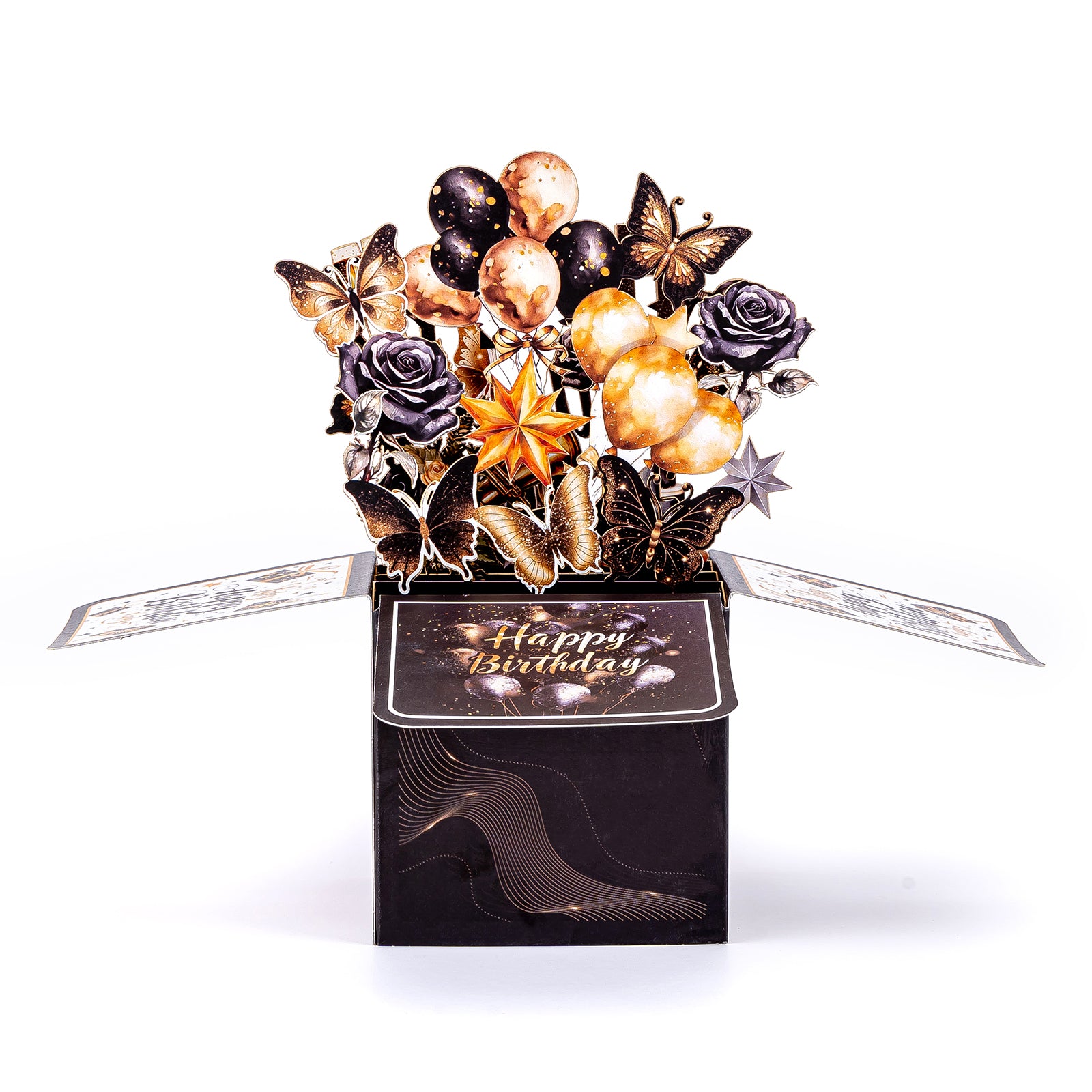 Black Crown Prince 3D Black Birthday Card – Birthday Gift for Men/ Boyfriend/ Boys/ Father