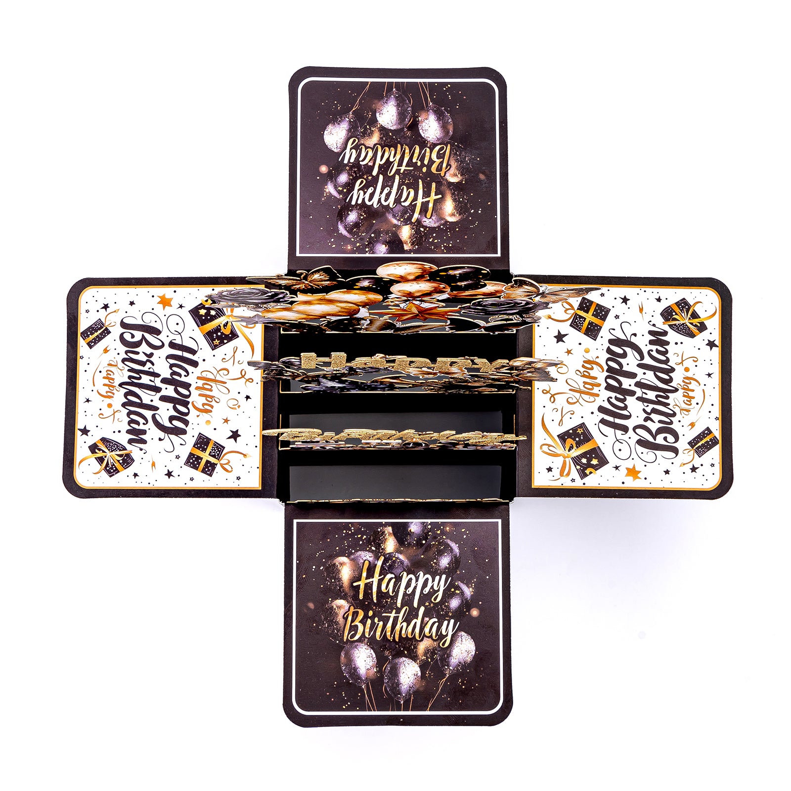 Black Crown Prince 3D Black Birthday Card – Birthday Gift for Men/ Boyfriend/ Boys/ Father