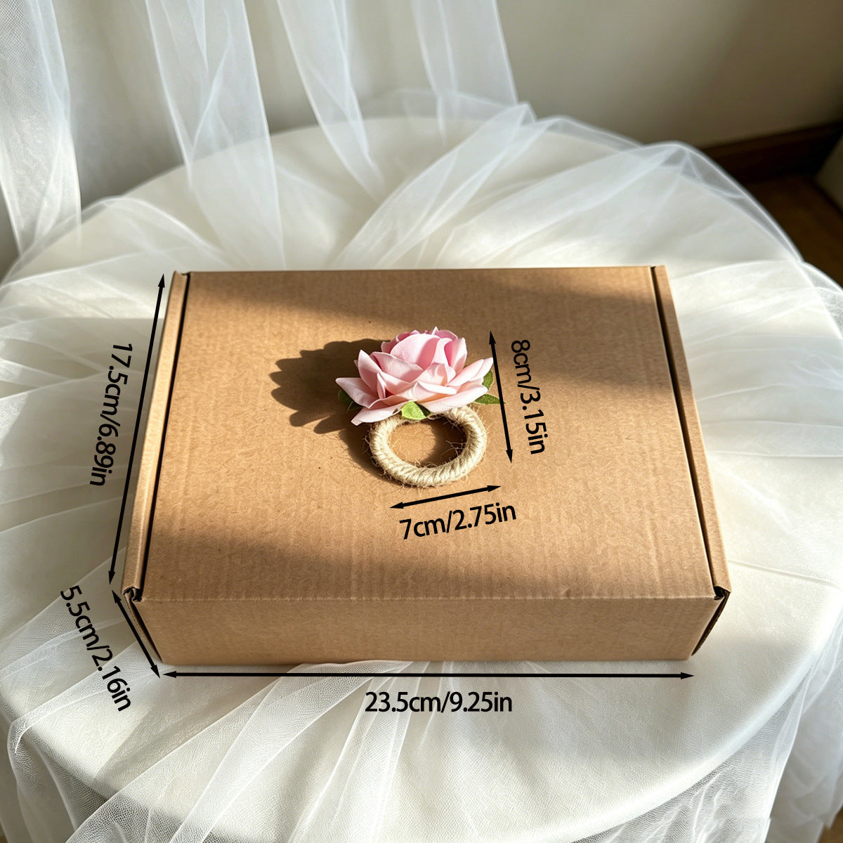 Boxed Set of 30 Napkin Rings – Handmade Rose-Style Napkin Holders for Western Table Settings