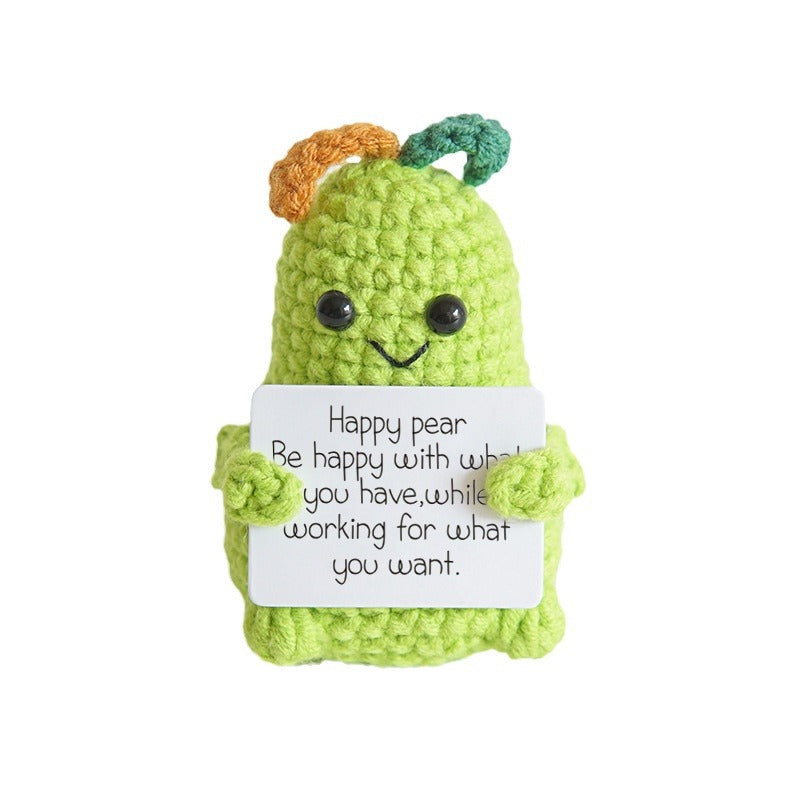 Creative Crocheted Potato Aritificial Vegetable—Handcrafted Funny Expression/Animals Yarn Ornament