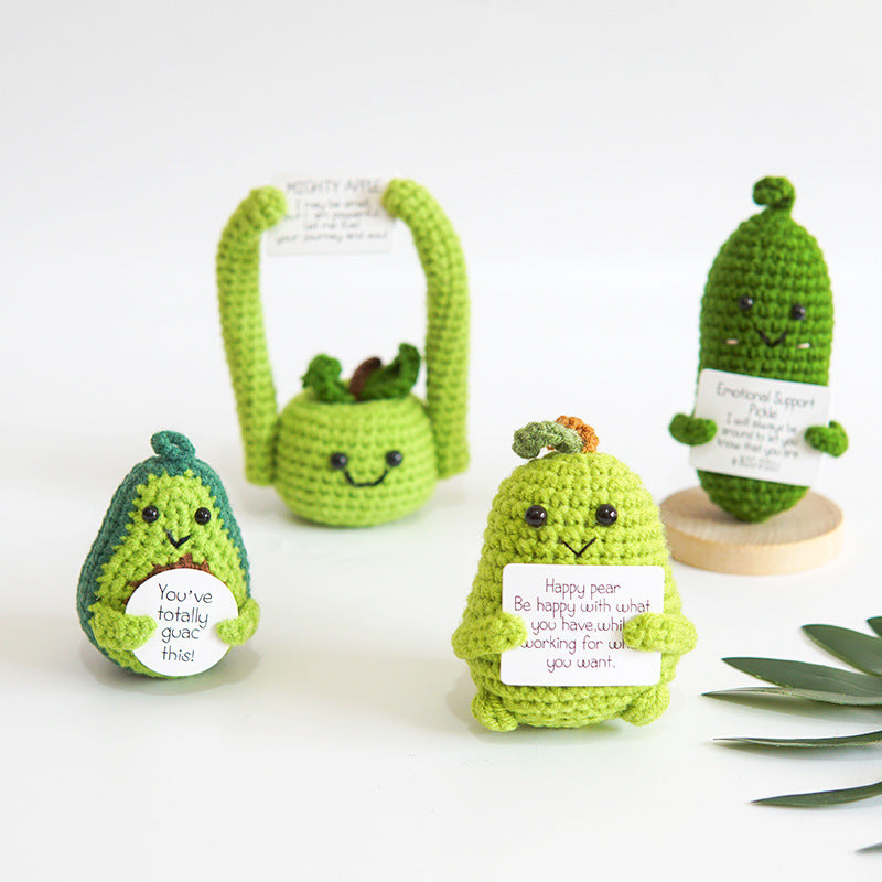 Creative Crocheted Potato Aritificial Vegetable—Handcrafted Funny Expression/Animals Yarn Ornament