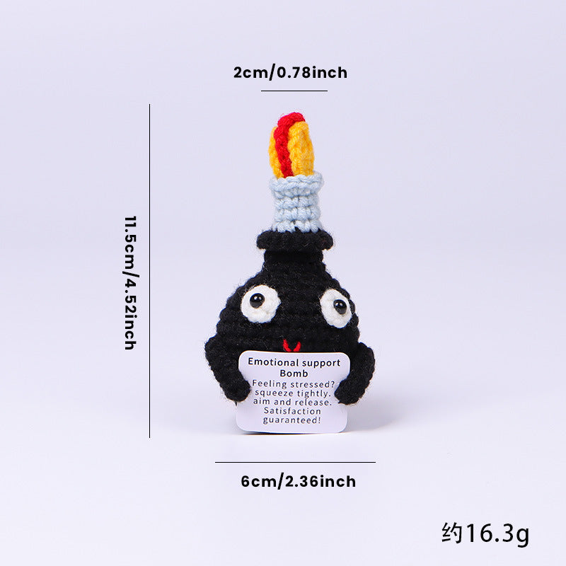 Creative Crocheted Potato Aritificial Vegetable—Handcrafted Funny Expression/Animals Yarn Ornament