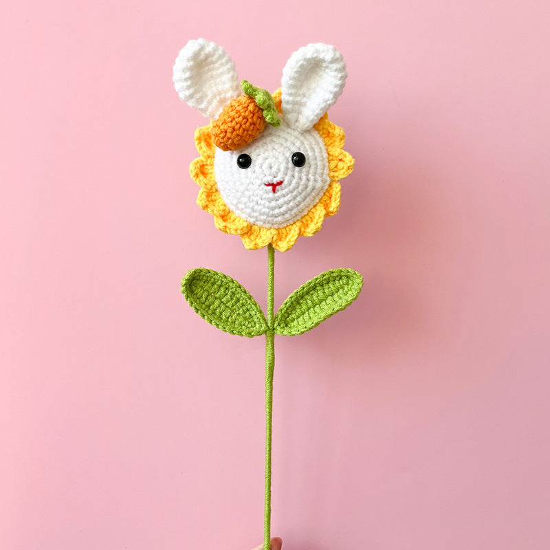 Handmade Crocheted Artificial Flowers—Everlasting  Lotus and Peony Bouquet