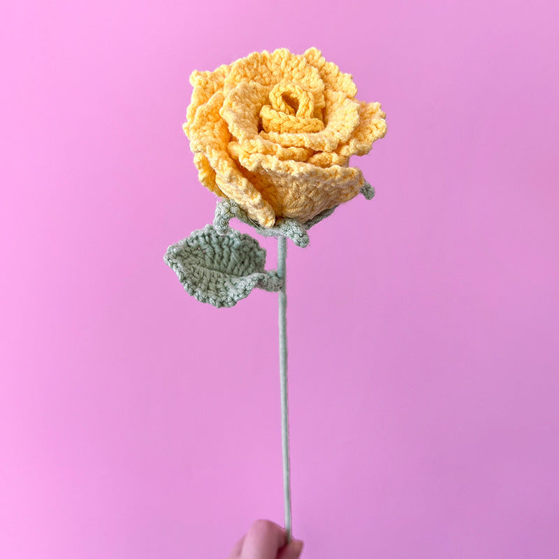 Handmade Crocheted Artificial Flowers—Everlasting  Lotus and Peony Bouquet