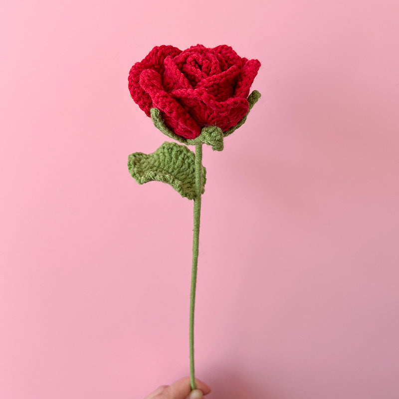 Handmade Crocheted Artificial Flowers—Everlasting  Lotus and Peony Bouquet