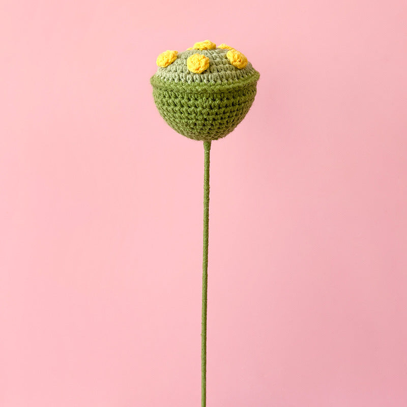 Handmade Crocheted Artificial Flowers—Everlasting  Lotus and Peony Bouquet