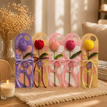 Crocheted Floral Arrangements,  Smiling Sunflowers, Roses, Carnations, Tulips Artificial Decorative Flowers for the Living Room