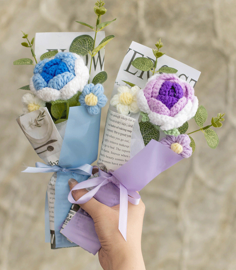 Everlasting Soap Flower Bouquet with Rose & Carnation | Handmade Preserved Flower Gift for Mother, Teacher, Birthday & Loved Ones