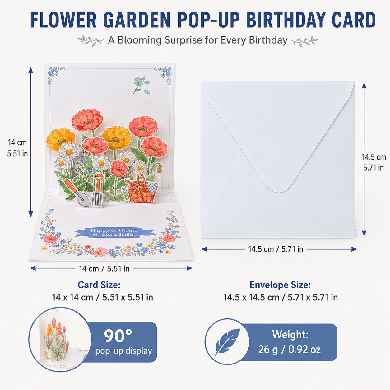 Wholesale Cute & Minimalist 3D Pop-Up Happy Birthday Card Featuring Unicorn Dinosaur Animal / Cartoon/ Flowers Patterns with Envelope