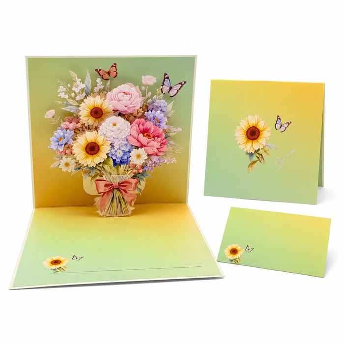 Butterfly Floral 3D Pop-Up Card Set