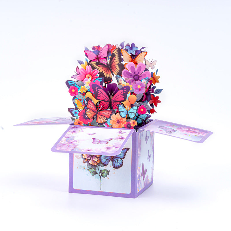 Fluttering Butterflies 3D Pop-Up Greeting Card – Creative Holiday Decorations