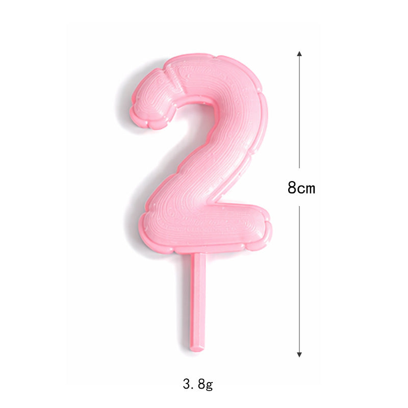 Fondant-style Number Macaron Cake Topper – Baking Decoration, Cake Ornament, Birthday Party Decor