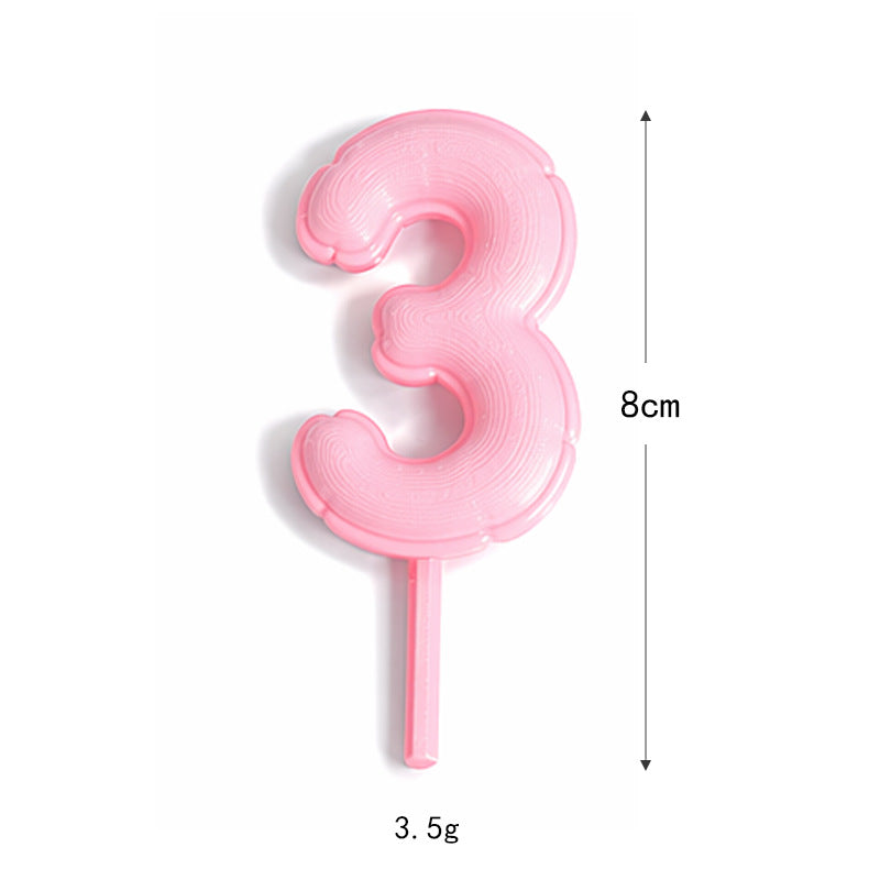 Fondant-style Number Macaron Cake Topper – Baking Decoration, Cake Ornament, Birthday Party Decor