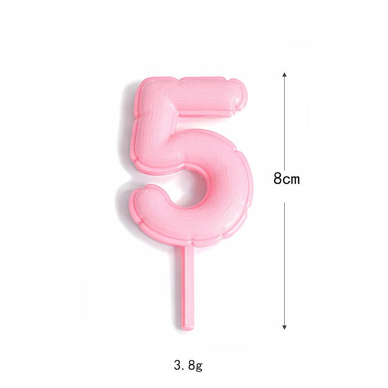 Fondant-style Number Macaron Cake Topper – Baking Decoration, Cake Ornament, Birthday Party Decor