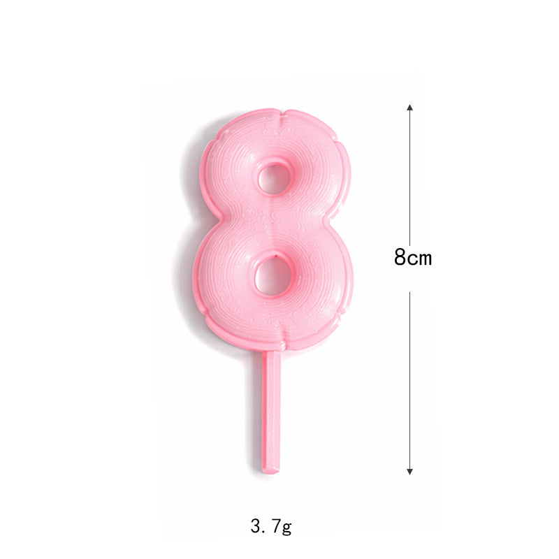 Fondant-style Number Macaron Cake Topper – Baking Decoration, Cake Ornament, Birthday Party Decor