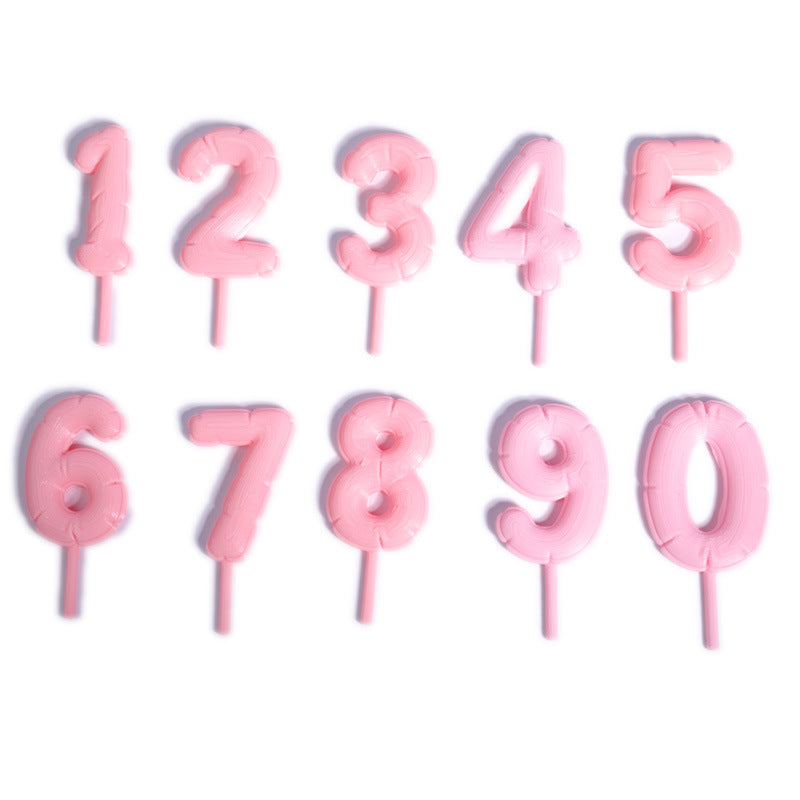 Fondant-style Number Macaron Cake Topper – Baking Decoration, Cake Ornament, Birthday Party Decor