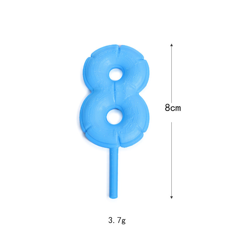Fondant-style Number Macaron Cake Topper – Baking Decoration, Cake Ornament, Birthday Party Decor