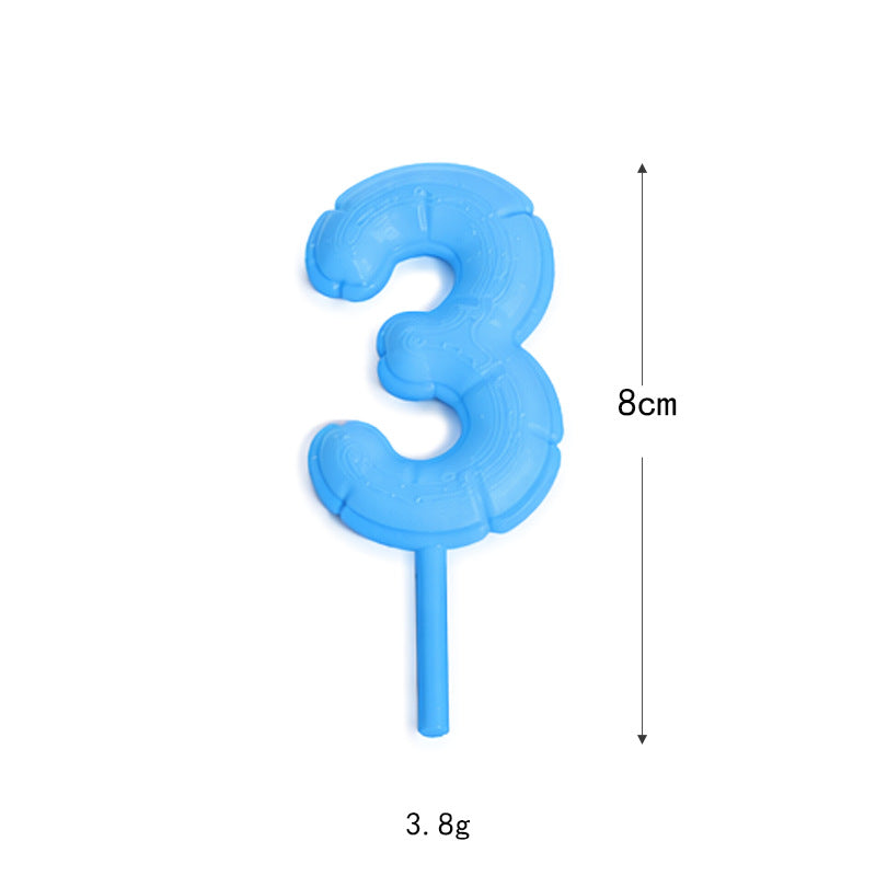 Fondant-style Number Macaron Cake Topper – Baking Decoration, Cake Ornament, Birthday Party Decor