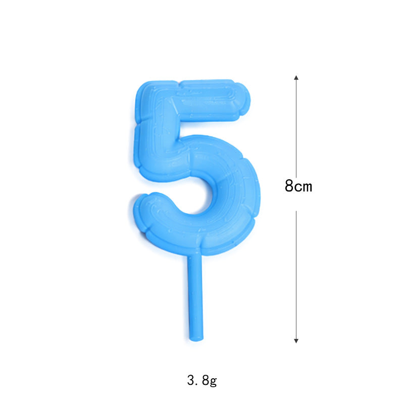 Fondant-style Number Macaron Cake Topper – Baking Decoration, Cake Ornament, Birthday Party Decor