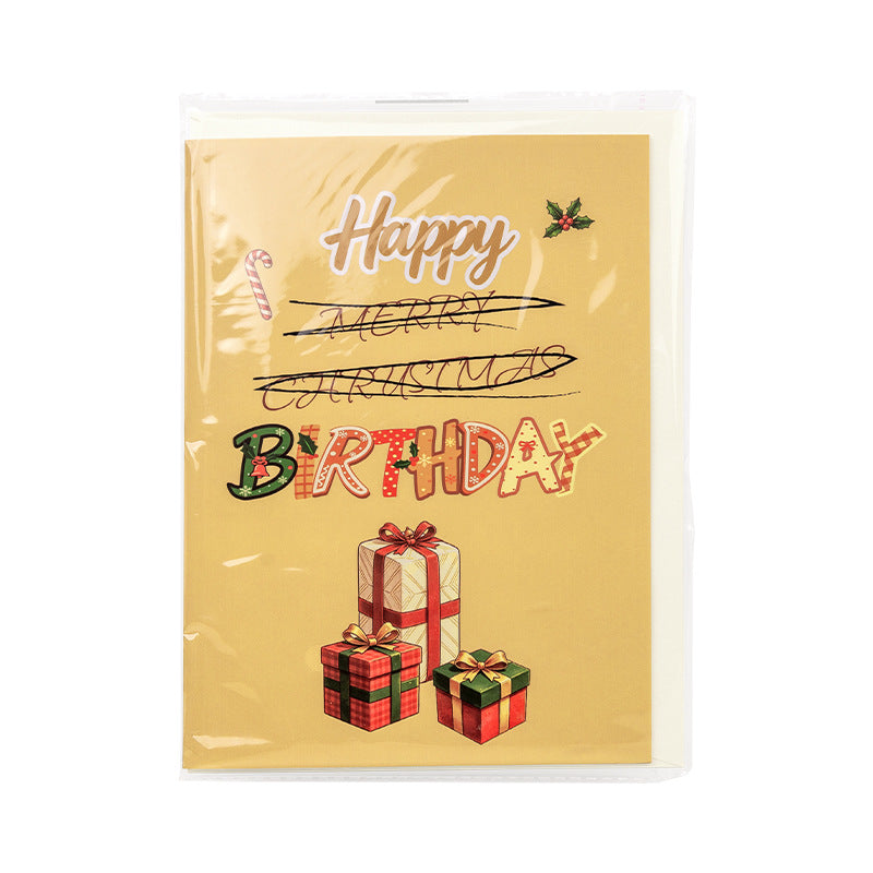 Funny Christmas Theme 3D Birthday Card