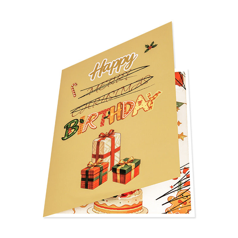 Funny Christmas Theme 3D Birthday Card