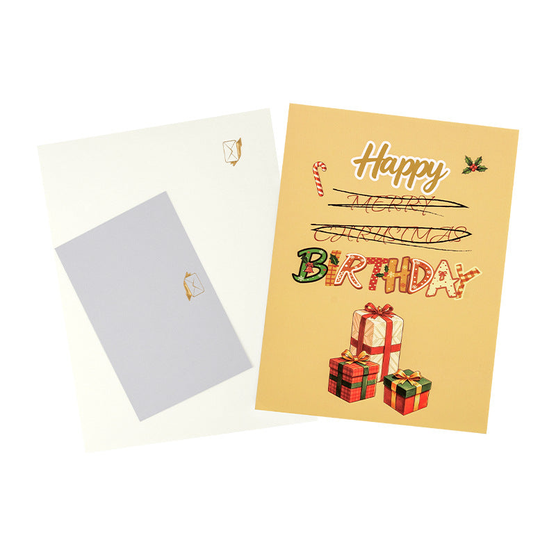 Funny Christmas Theme 3D Birthday Card