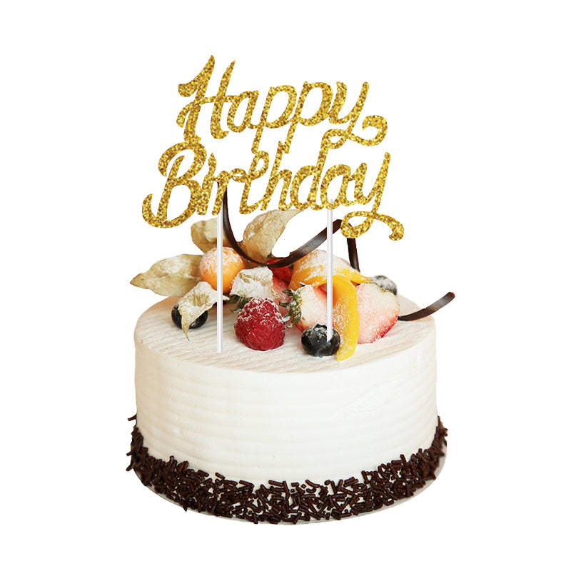 Glitter Happy Birthday Cake Topper