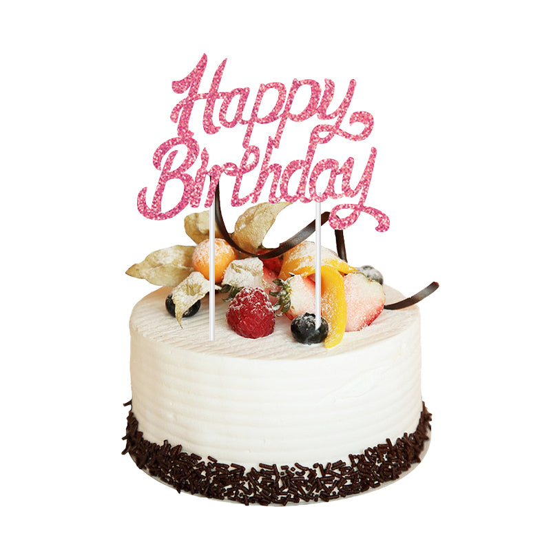 Glitter Happy Birthday Cake Topper