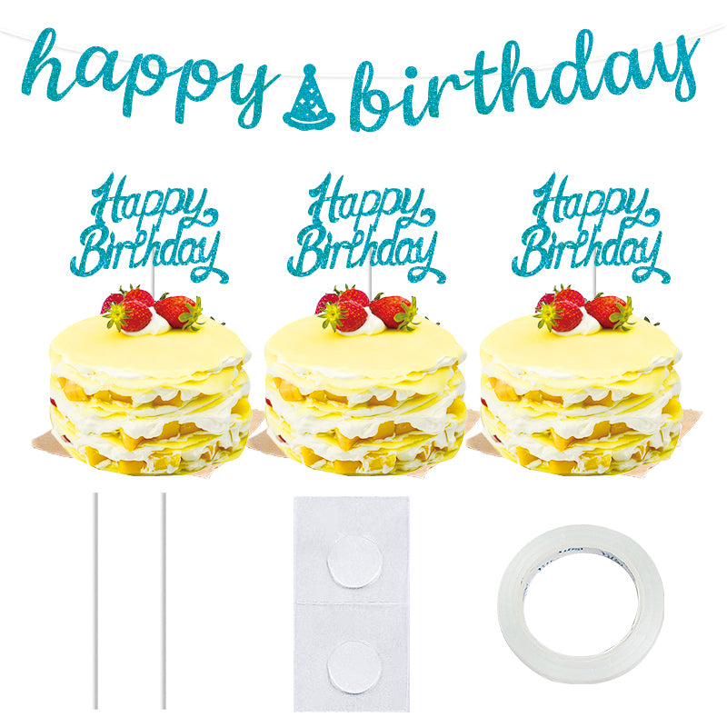 All-in-One Green Birthday Decoration & Gift Set with Balloon Arch, Age Number Balloons, Banner, Cake Topper & 3D Pop Up Card