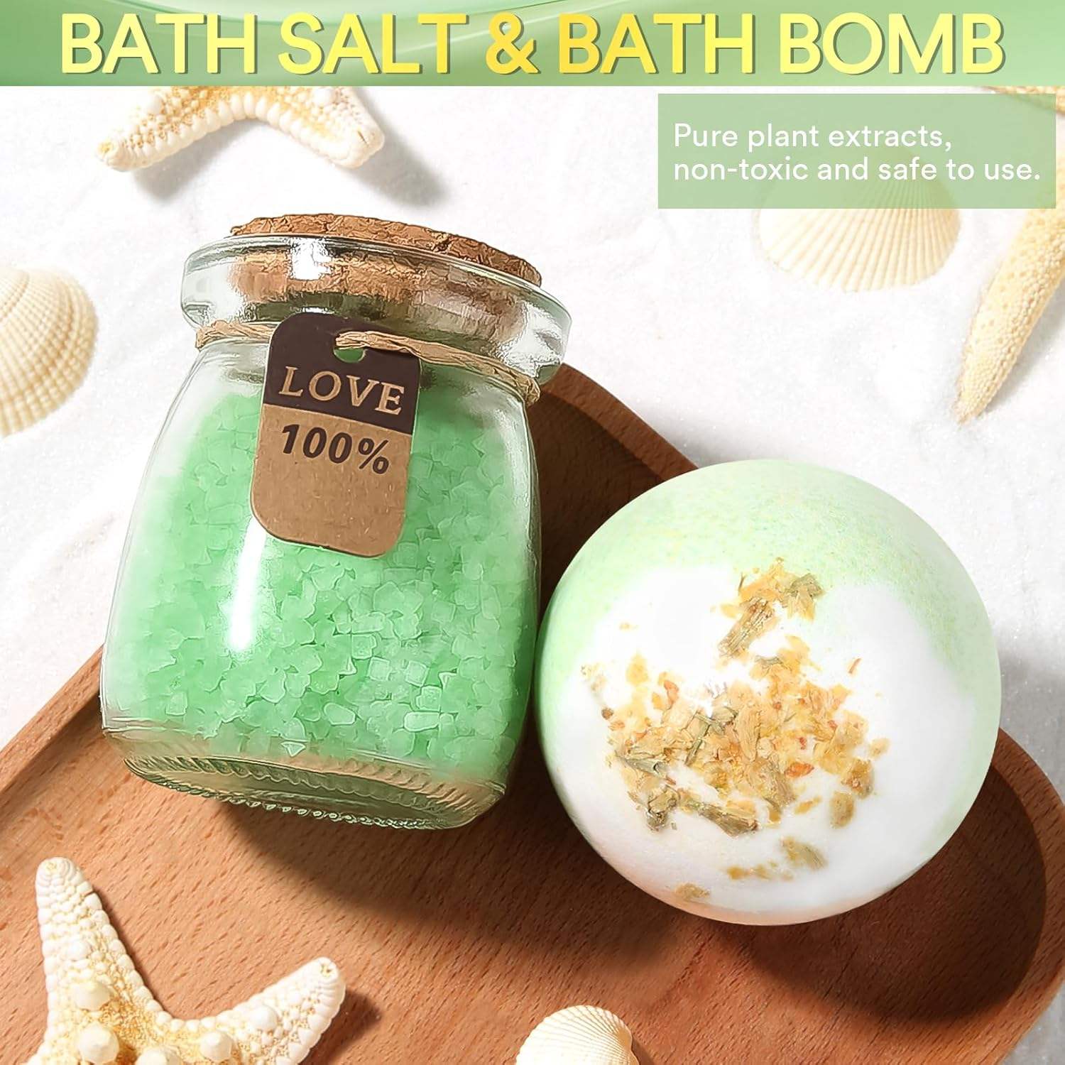 Mom Wife Sister Girlfriend Self Care Get Well Soon Relaxing Light Green Spa Birthday Gift Basket Set Classic Fashion Trend