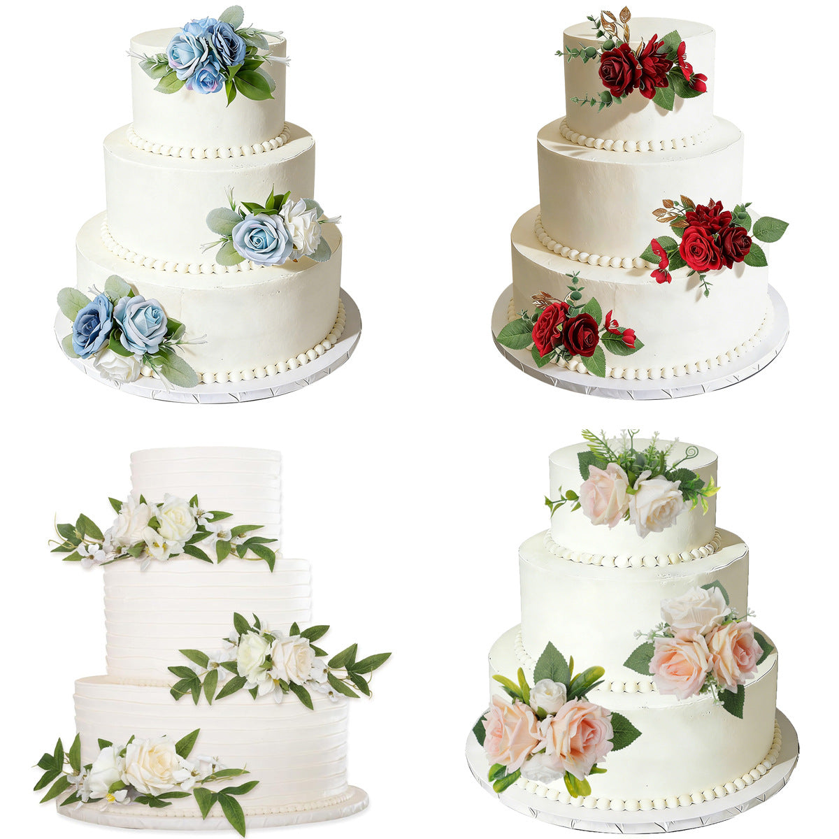 Handcrafted Artificial Flower Clusters for Cake Decoration, Wedding Styling, And Festive Table Centerpieces