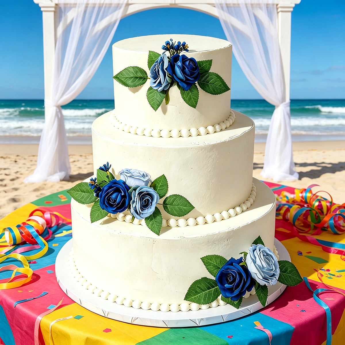 Handcrafted Artificial Flower Clusters for Cake Decoration, Wedding Styling, And Festive Table Centerpieces
