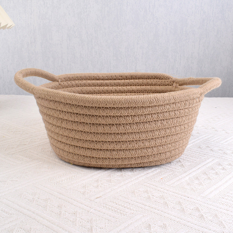 Handmade Woven Gift Basket with Handle for Girl/Baby/Pet/Toy, Empty Gift Basket for Her/Women/Girlfriend, Mother'S Day/Christmas Storage Basket
