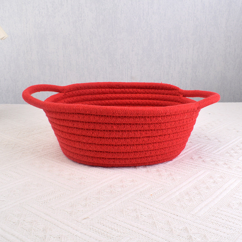 Handmade Woven Gift Basket with Handle for Girl/Baby/Pet/Toy, Empty Gift Basket for Her/Women/Girlfriend, Mother'S Day/Christmas Storage Basket
