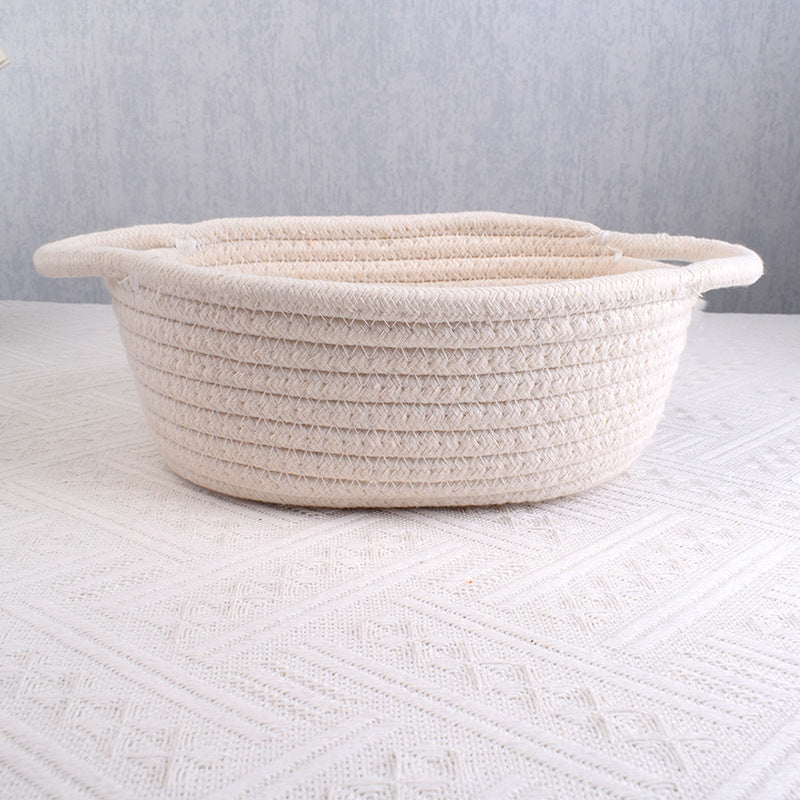 Handmade Woven Gift Basket with Handle for Girl/Baby/Pet/Toy, Empty Gift Basket for Her/Women/Girlfriend, Mother'S Day/Christmas Storage Basket