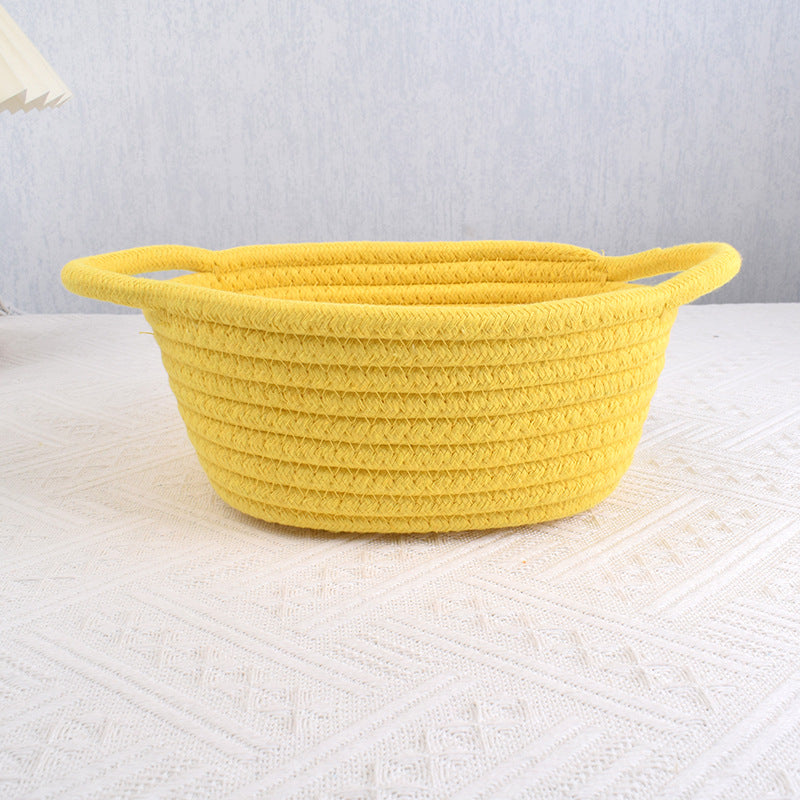 Handmade Woven Gift Basket with Handle for Girl/Baby/Pet/Toy, Empty Gift Basket for Her/Women/Girlfriend, Mother'S Day/Christmas Storage Basket