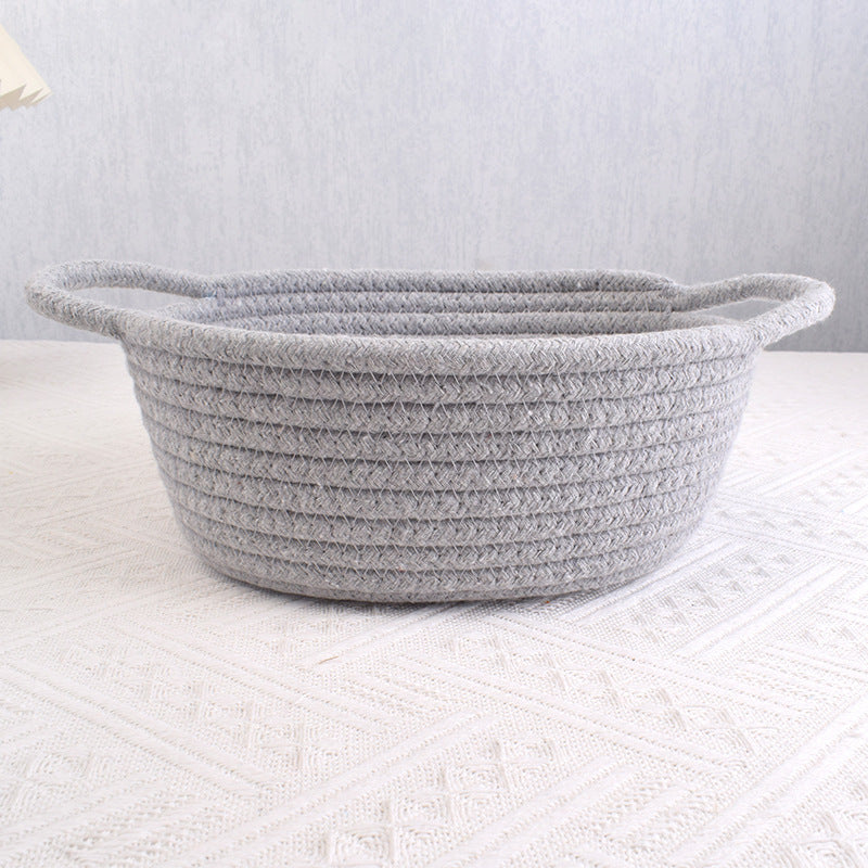 Handmade Woven Gift Basket with Handle for Girl/Baby/Pet/Toy, Empty Gift Basket for Her/Women/Girlfriend, Mother'S Day/Christmas Storage Basket
